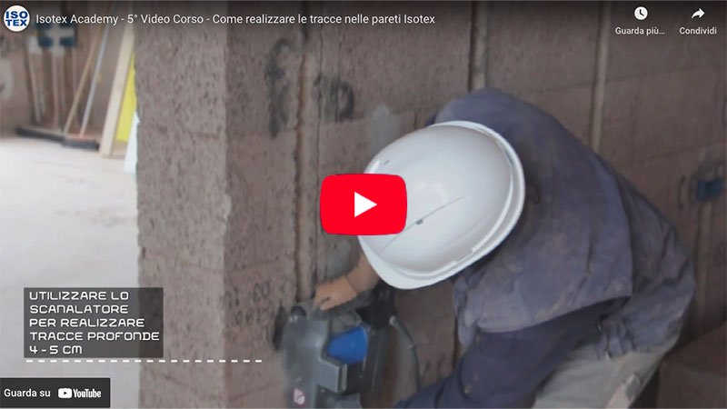video come realizzare le tracce nelle pareti Isotex