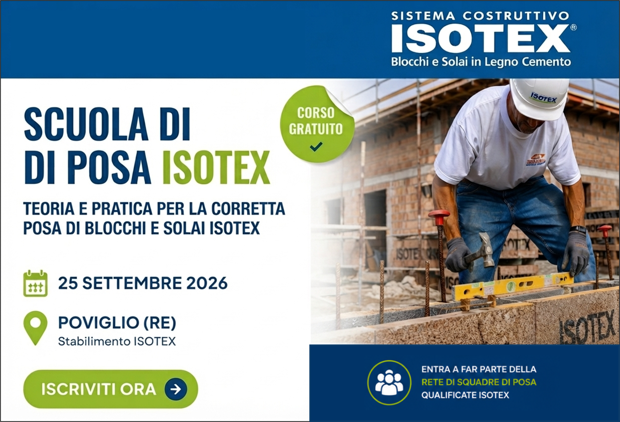 Scuola di Posa Isotex 25.09.2026